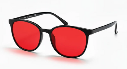 Flow® | Lunettes anti-lumière bleue unisexes à verres rouges.