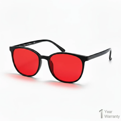 Flow® | Lunettes anti-lumière bleue unisexes à verres rouges.