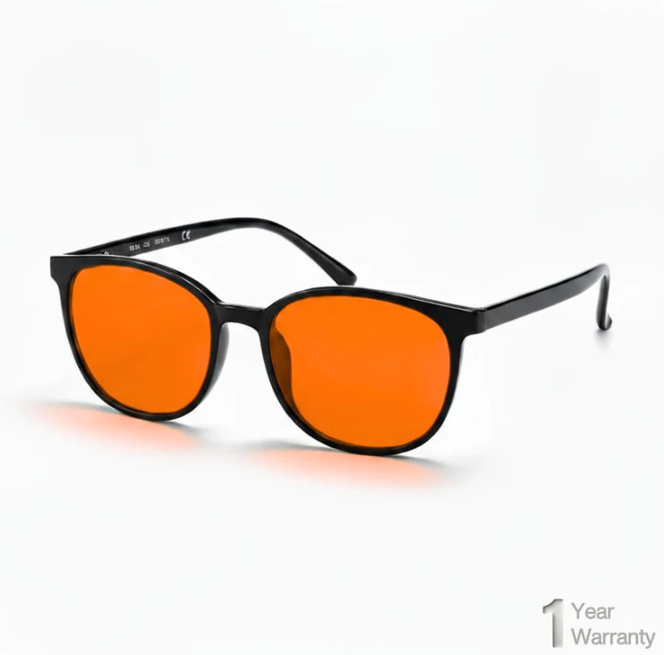 Flow® | Lunettes anti-lumière bleue unisexes à verres rouges.