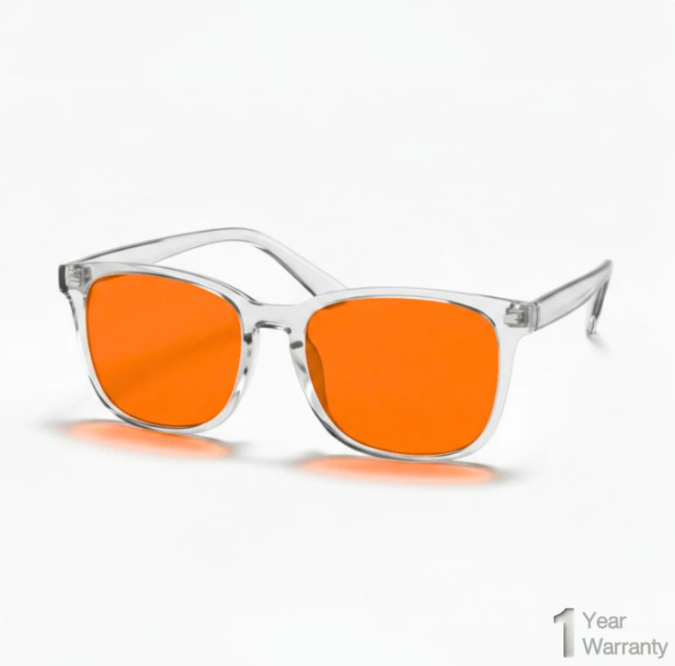 Flow® | Lunettes anti-lumière bleue unisexes à verres rouges.