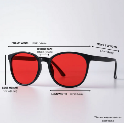 Flow® | Lunettes anti-lumière bleue unisexes à verres rouges.