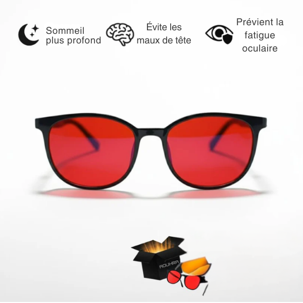 Flow® | Lunettes unisexes à verres rouges – Anti lumière bleue